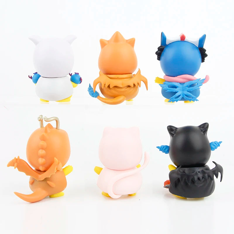 New 6pcs/set Pokemon Pikachu as Charizard Mew  Figure Toys 7cm