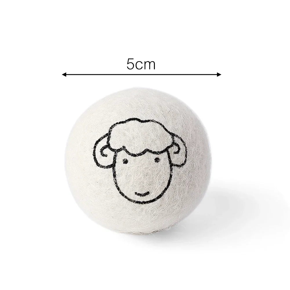 6Pcs Reusable Wool Dryer Balls Clothes Softener Laundry Fleece Dryer Ball Kit Home Clothes Dryer Washing Machine 3/4/5/6/7cm