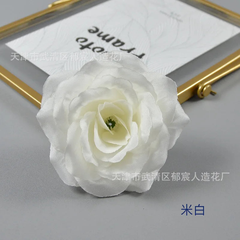 10pcs 10cm Artificial Roses Flower Heads DIY Wedding Home Decoration Party Festival Supplies Fake Flowers