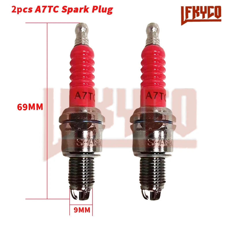 1/2/3/4/5PCS Racing Spark Plug 3 Triple Electrode A7TC D8TC For GY6 CG 50 70 110 125 150CC Motorcycle Atv Scooter Dirt Bike Kart