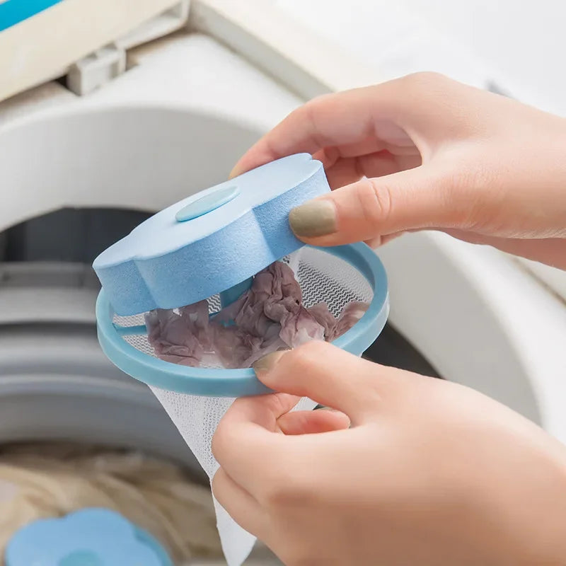 6 PCS Washing Machine Hair Filter Floating Pet Fur Lint Hair Removal Catcher Reusable Mesh Dirty Collection Pouch Cleaning Balls