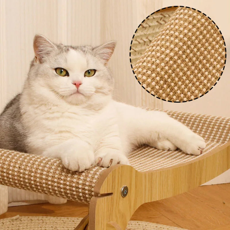 2 Tier Cat Hammock Bed Elevated Wooden Pet Bunk Beds For Indoor Cats Double Wooden Cat Bed Home Wood Raised Hanging Bed For Cats