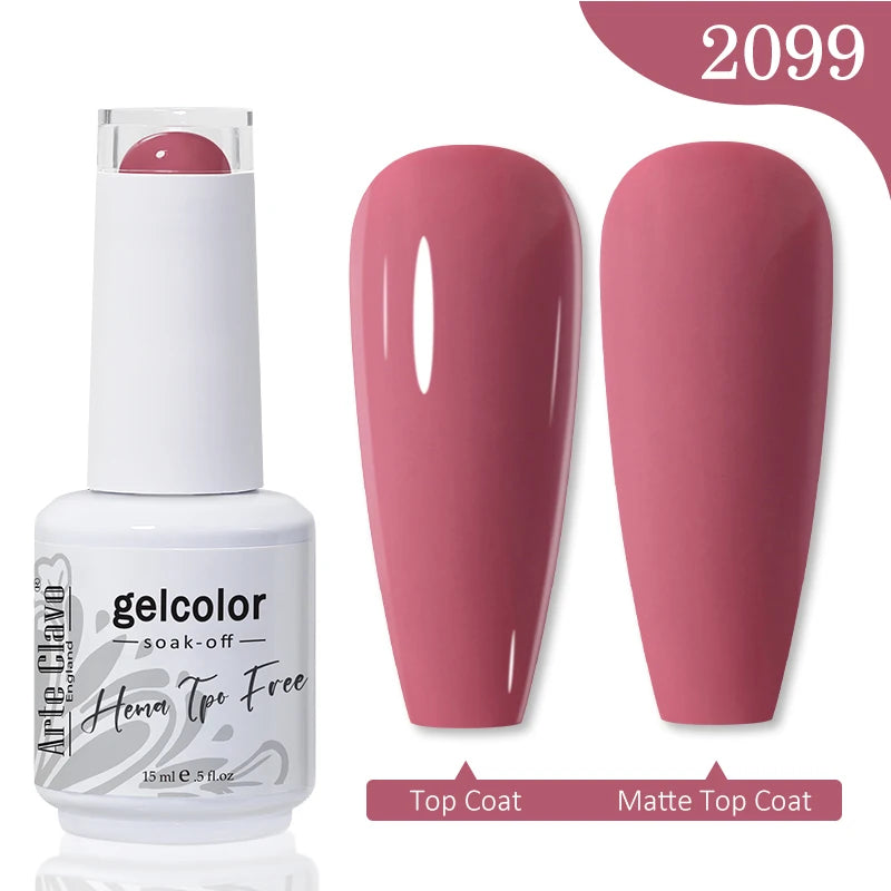 Arte Clavo HEMA TPO FREE Gel Nail Polish Jelly 15ml LED Nail Gel Hybrid Varnish Matt Top Base Coat Nail Art Gellak Primer