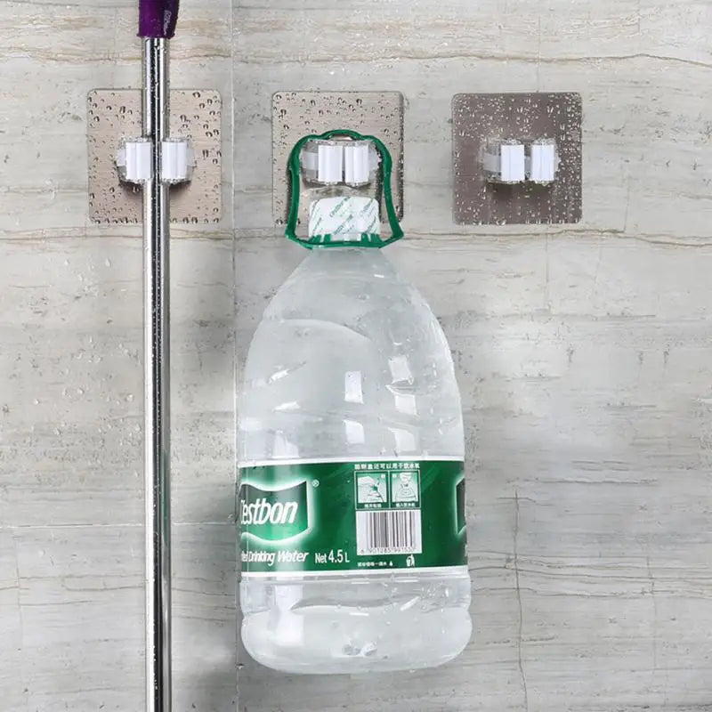 1~10PCS Kitchen Multi-Purpose Hooks Wall Mounted Mop Organizer Holder Rack Self Adhesive Broom Hanger Waterproof Bathroom Strong