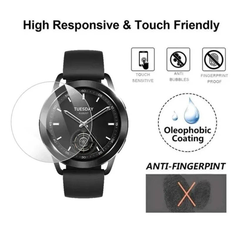1-6Pcs Glass for Xiaomi Mi Watch S3 Smartwatch Screen Protectors Anti-scratch Tempered Glass Protective Film for Xiaomi Watch S3