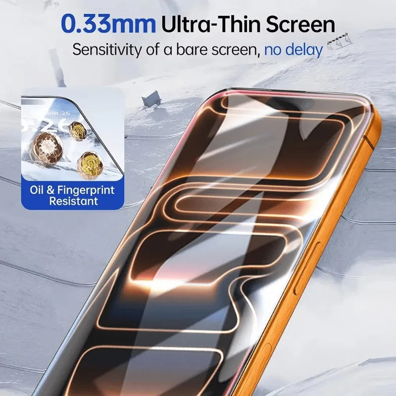 3Pcs Full Cover Tempered Glass Screen Protectors Suitable For IPhone 17 16Pro Max 15 14Plus 12 13Pro Mini 11Pro XR XS Glass