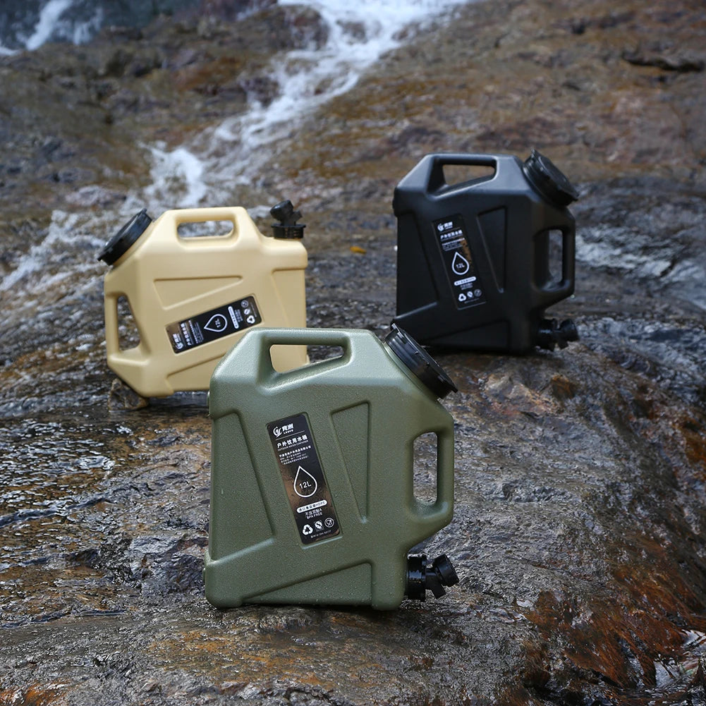 12/11L Emergency Water Can Water Storage Container Portable Large Capacity Outdoor Hiking Accessories Camping Tourism