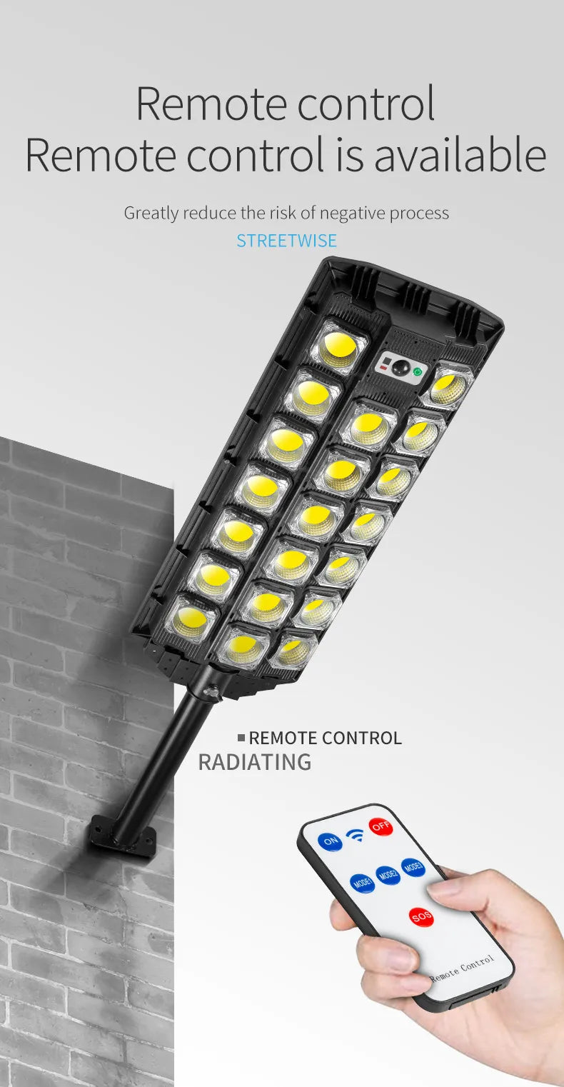 LED Solar Street Light Outdoor Waterproof LED For Garden Wall Adjustable Angle Solar Lamp Built-in Lithium Battery
