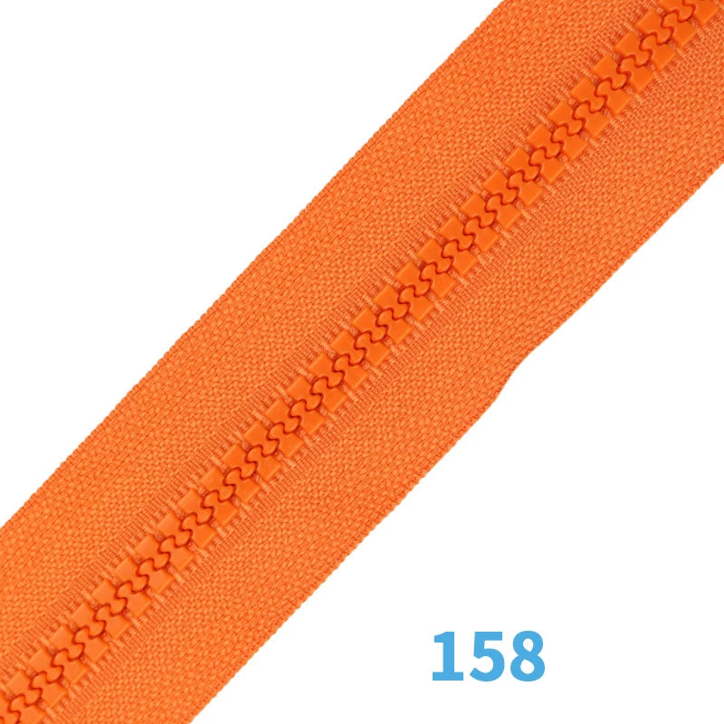 (10pcs)5# resin 60CM zipper clothing color single head open tail long down jacket cotton clothes glue teeth