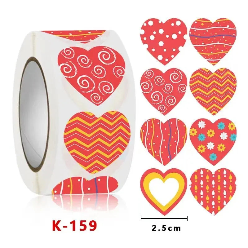 500 Stickers Per Roll Decorative Brochure Stickers with Cute Cartoon Animal Expressions Birthday Gifts Christmas Decorations