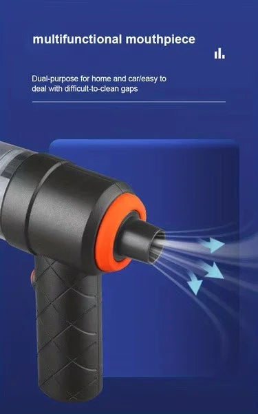 Car vacuum cleaner with suction and blowing function, portable, wireless charging, high-power, handheld vacuum cleaner for home