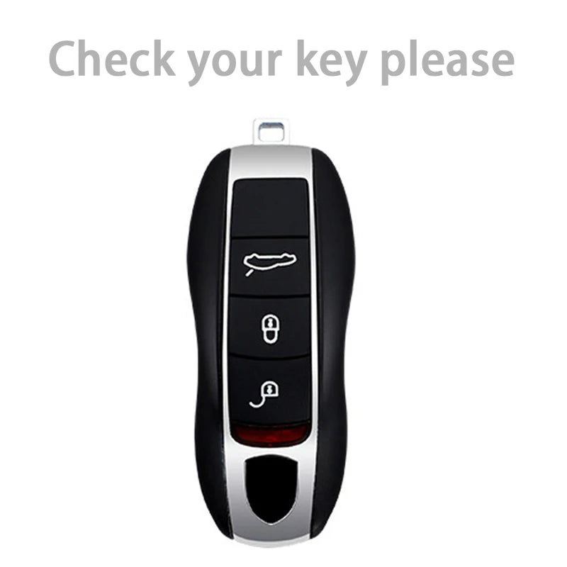 For Porsche Panamera Boxster 986 987 981 Cayenne 911 996 Macan Leather TPU Car Smart Key Case Cover Shell Keychain