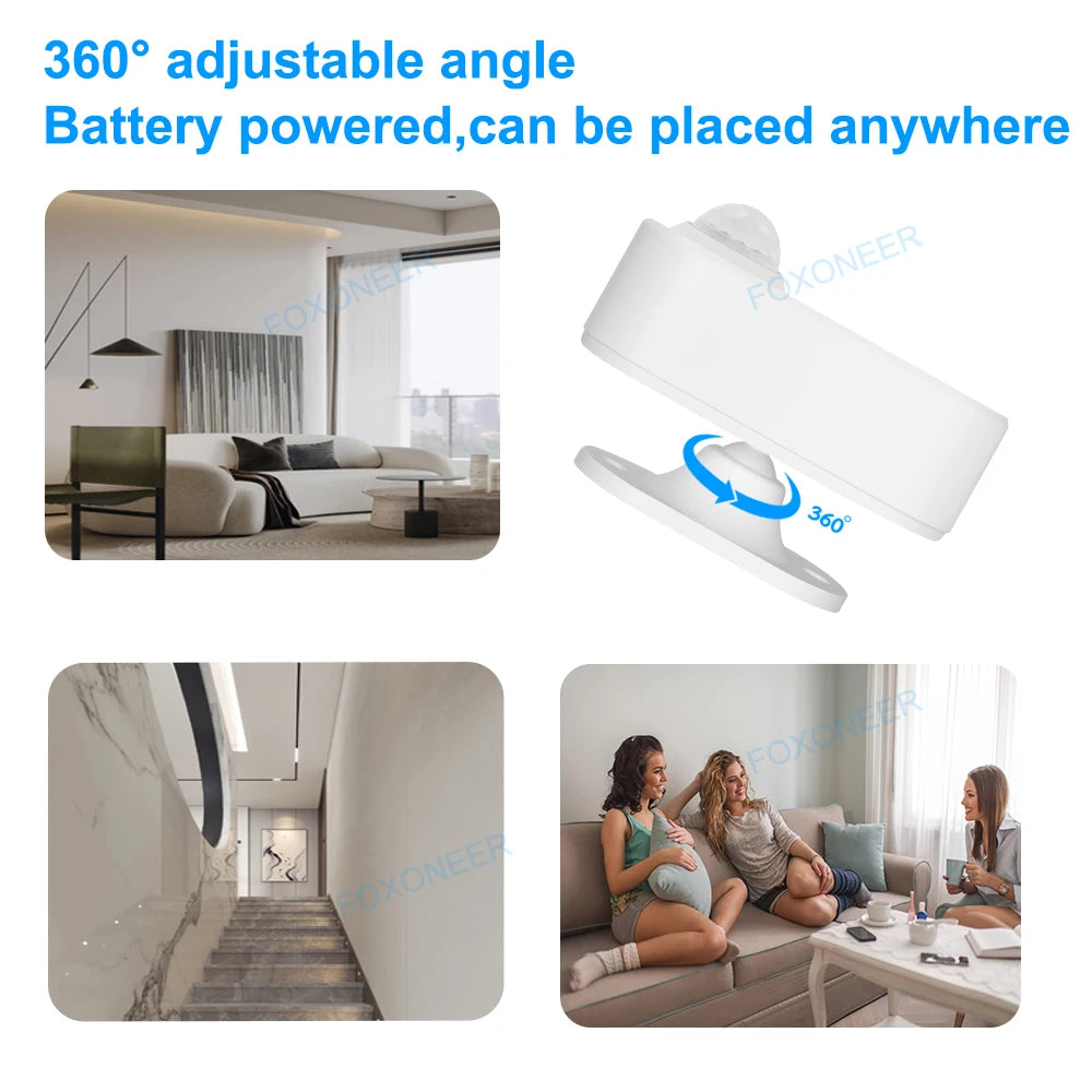 Tuya Zigbee Human Presence Detector,Luminance/Distance Detection, Smart PIR Motion Sensor Support Zigbee 2mqtt Home Assistant