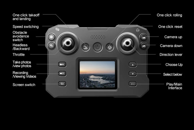New KY605S Screen Controlled Drone 8K Three HD Camera Brushless Motor Obstacle Avoidance Foldable Quadcopter Dron RC Toys Gifts