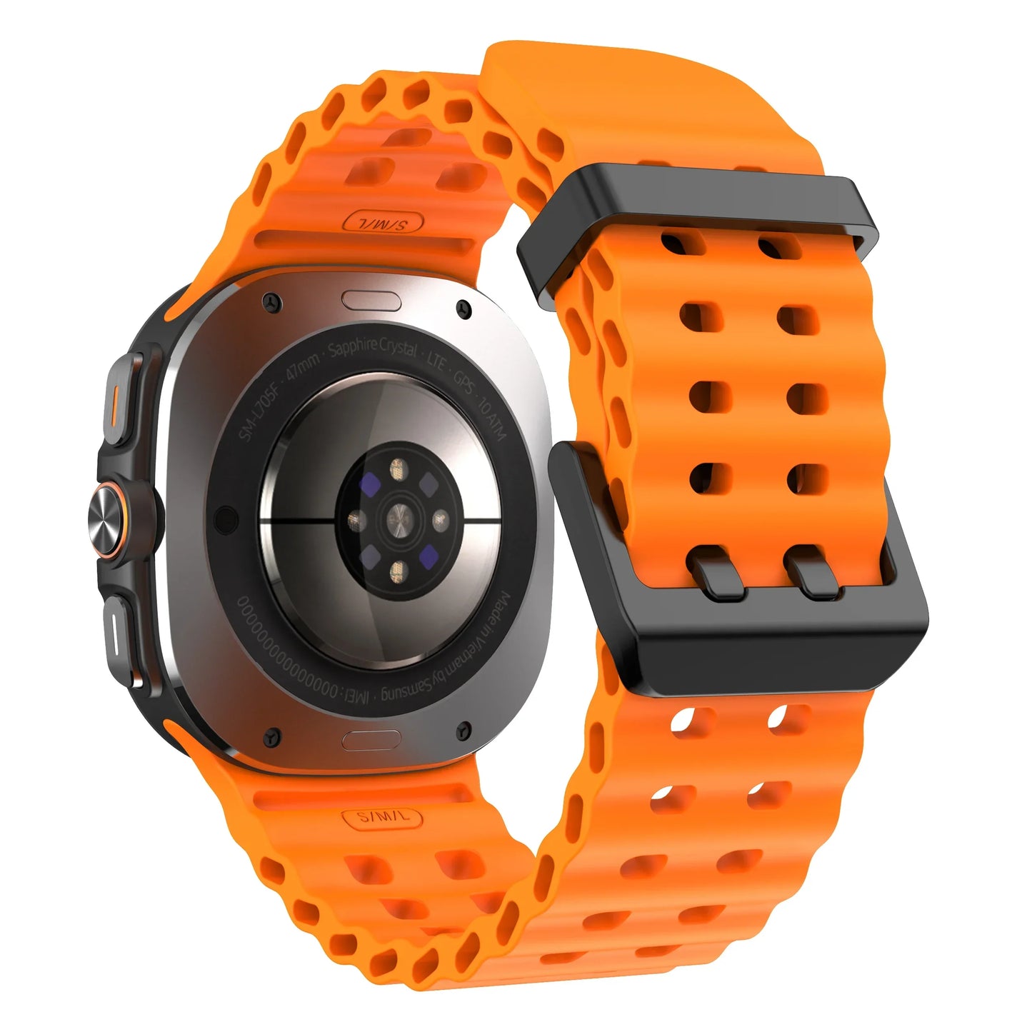 NEW Marine Silicone Strap for Samsung Watch Ultra 47mm Bracelet No Gaps Sport Two-tone Band for Galaxy 7 Ultra Watchband Straps