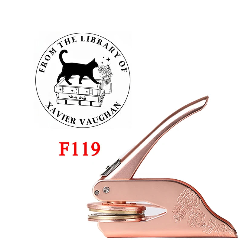 Personalized Book Embosser | "From The Library of..." Custom Stamp | Ex Libris Book Stamp | Thoughtful Gift for Book Lovers