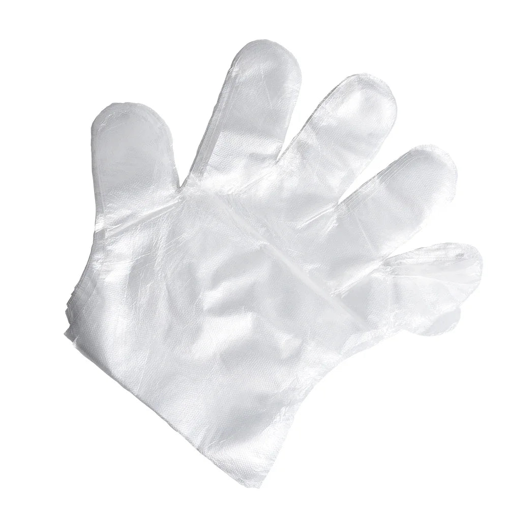 100pcs Disposable Gloves Plastic Gloves Transparent Eco-friendly Cleaning Gloves For DIY Cooking Kitchen Accessories
