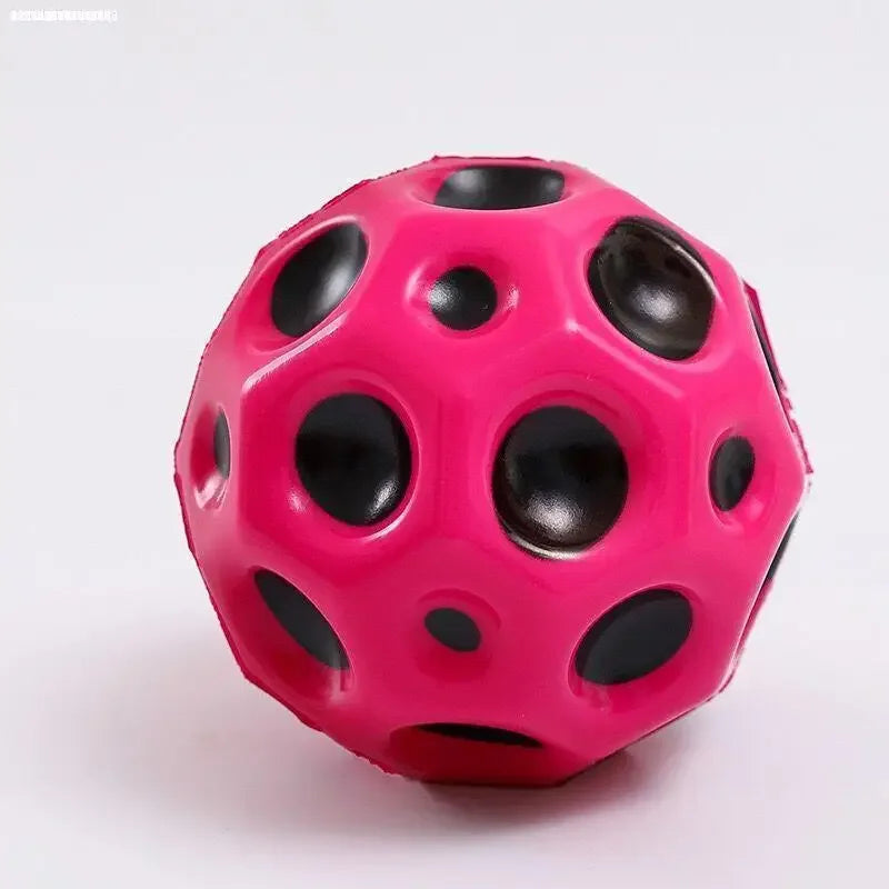 20-1PCS High Resilience Hole Ball Soft Bouncy Ball Anti-fall Moon Shape Porous Bouncy Ball Kids Indoor Outdoor Toys Gifts