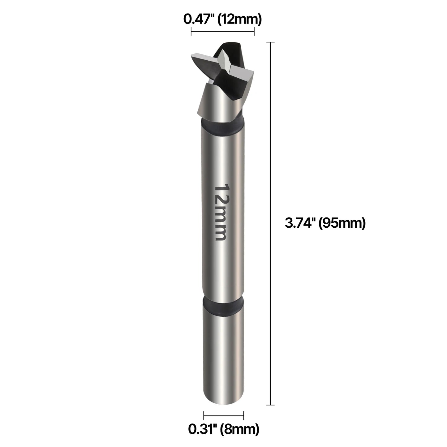 Vearter 1Pc 6mm-100mm Forstner Woodworking Tools Hole Saw Hinge Boring Drill Bits Round Shank High Carbon Steel Cutter