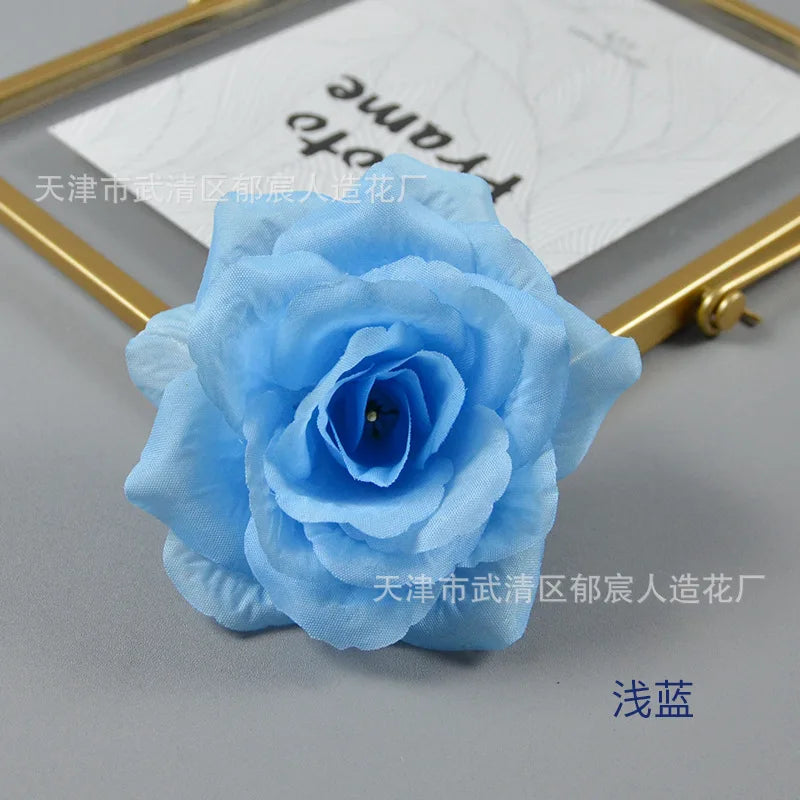 10pcs 10cm Artificial Roses Flower Heads DIY Wedding Home Decoration Party Festival Supplies Fake Flowers