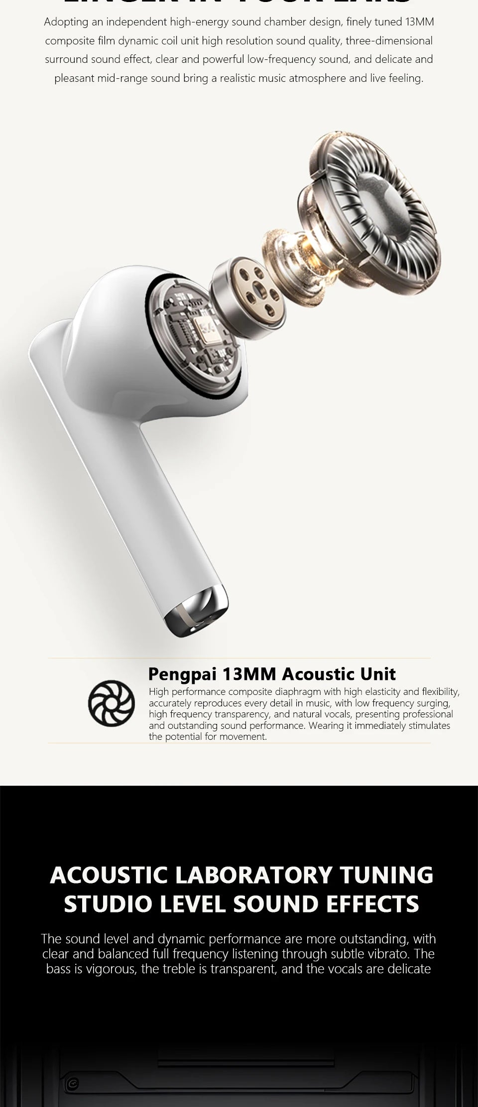 PHILIPS TAT2420 Semi-in-ear Wireless Bluetooth Earphones HIFI Sound Quality Call Noise Reduction Mini Portable Music Headset