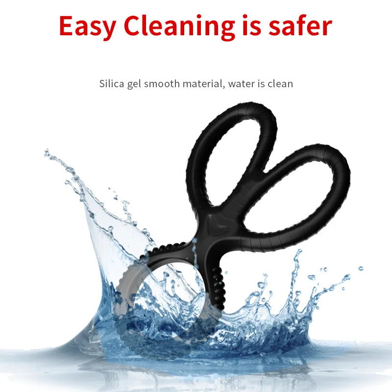 Cock Ring Silicone Penis Lock Rings Male Reusable Delay Ejaculation Ring Scrotum Bondage Goods Couple Cock Erection Erotic Toys