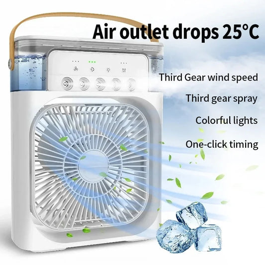 Portable 3 In 1 Fan AIr Conditioner Household Small Air Cooler LED Night Lights Humidifier Air Adjustment Home Fans Dropshipping
