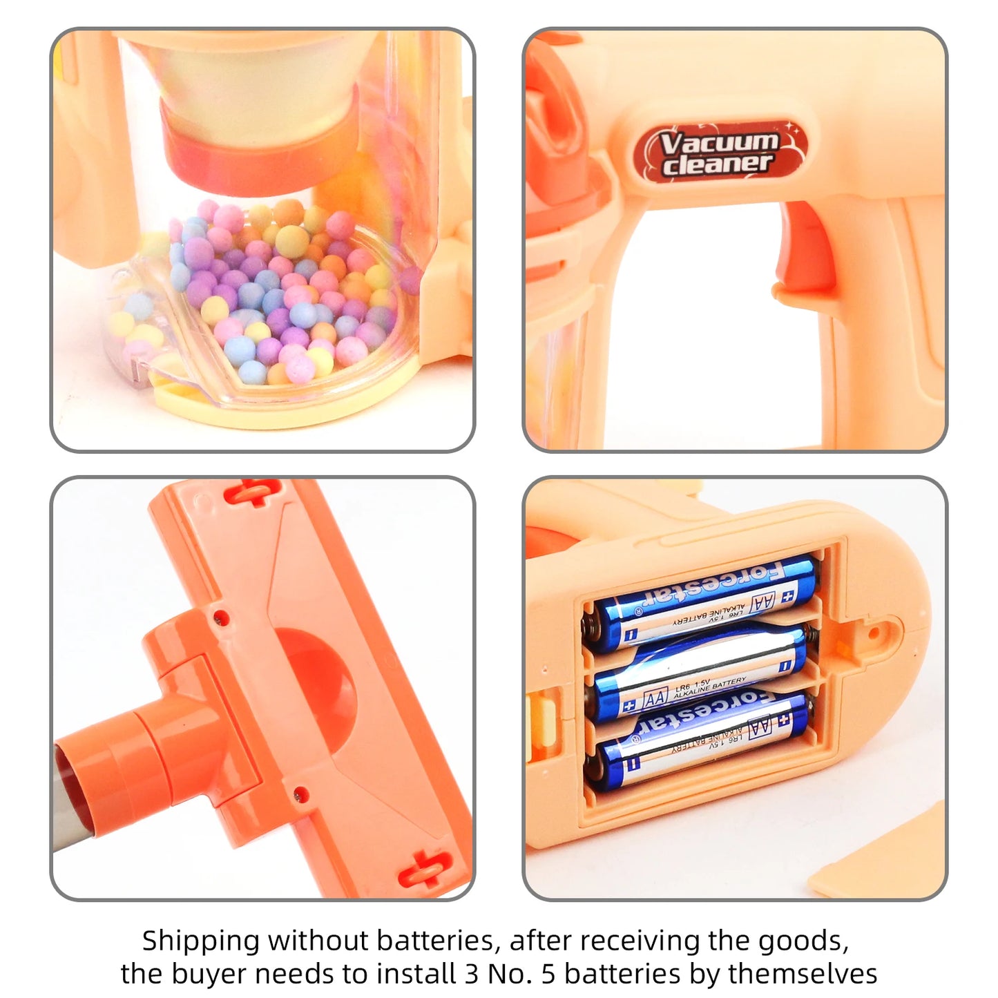 Children's Fun Play Home Simulation Electric Vacuum Cleaner Cleaning Toy Set Parent Child Interaction