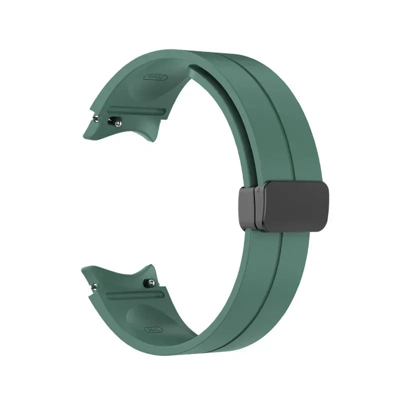 Original Silicone Strap for Samsung Watch 6/5/4 40 44mm 5 Pro 45mm Band Magnetic Buckle Galaxy Watch 4/6Classic 42 43MM 46 47MM