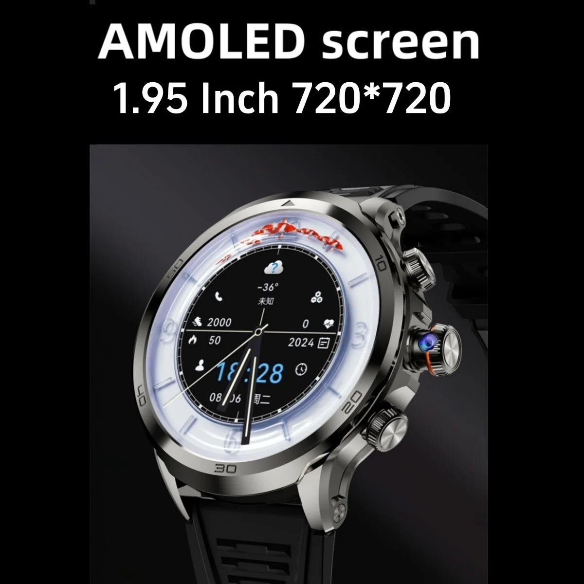 Original H19 4G Full Netcom 128GB Smartwatch Android 9.0 With Power Bank 1.95 inch Amoled Screen Camera GPS WIFI Smart Watch Men