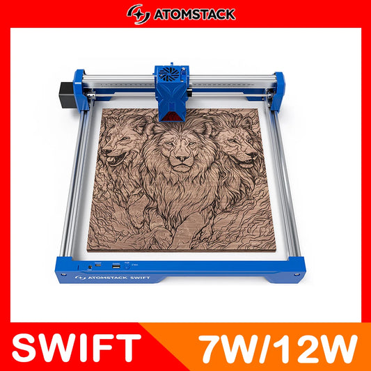 ATOMSTACK Swift 7W Portable Laser Engraver DIY Laser Cut Engraving Machine Engrave Logo Wood Painted Acrylic Glass Leather