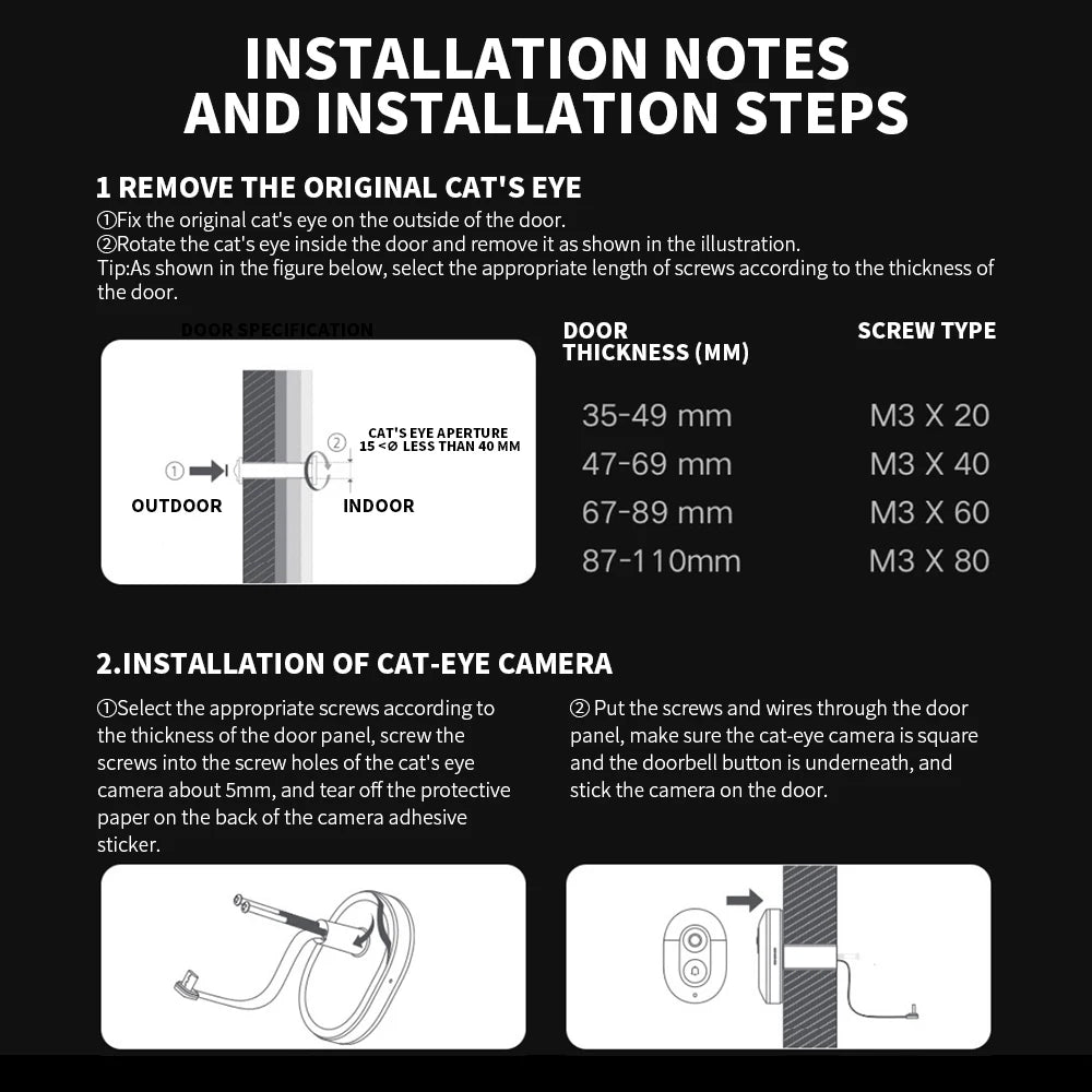 Xiaomi Smart Cat Eye 2 HDR 5-Inch 720P Screen 3MP HD Camera 180° Wide Angle Lens 940nm Infrared Night Vision Intercom Doorbell