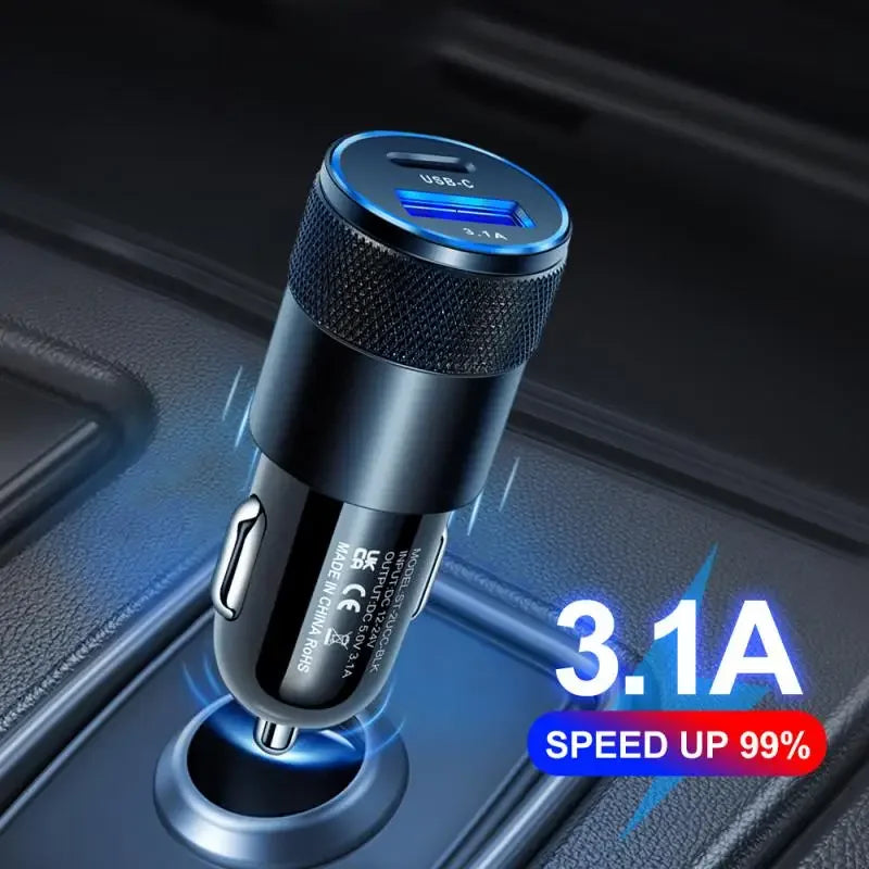 30W Mini USB C Car Charger PD Fast Charge Phone Power Adapter For iPhone Samsung Xiaomi Huawei USB Car Cigarette Lighter Socket