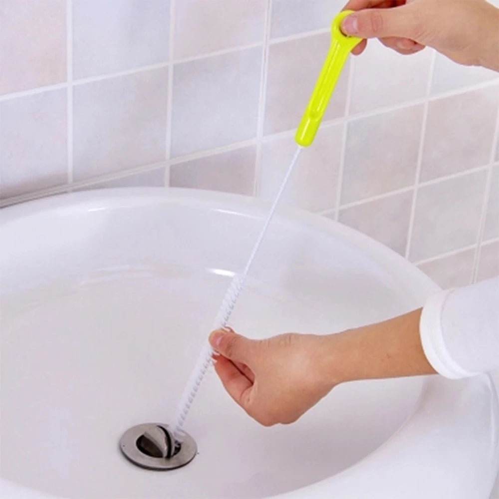1~10PCS Pipe Cleaning Brush Sewer Dredger Sink Overflow Drain Unblocker Cleaner Kitchen Tool Steel Bathroom Hair Removal Freely
