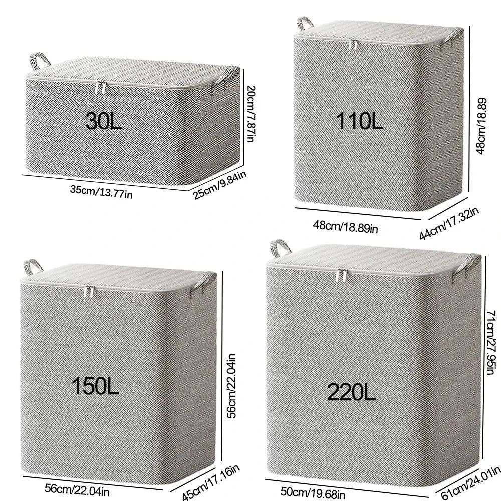 Quilt Storage Bag Large Capacity Foldable Without Steel Frame Bags Waterproof Dustproof Clothes Organizer Household Moving Bag