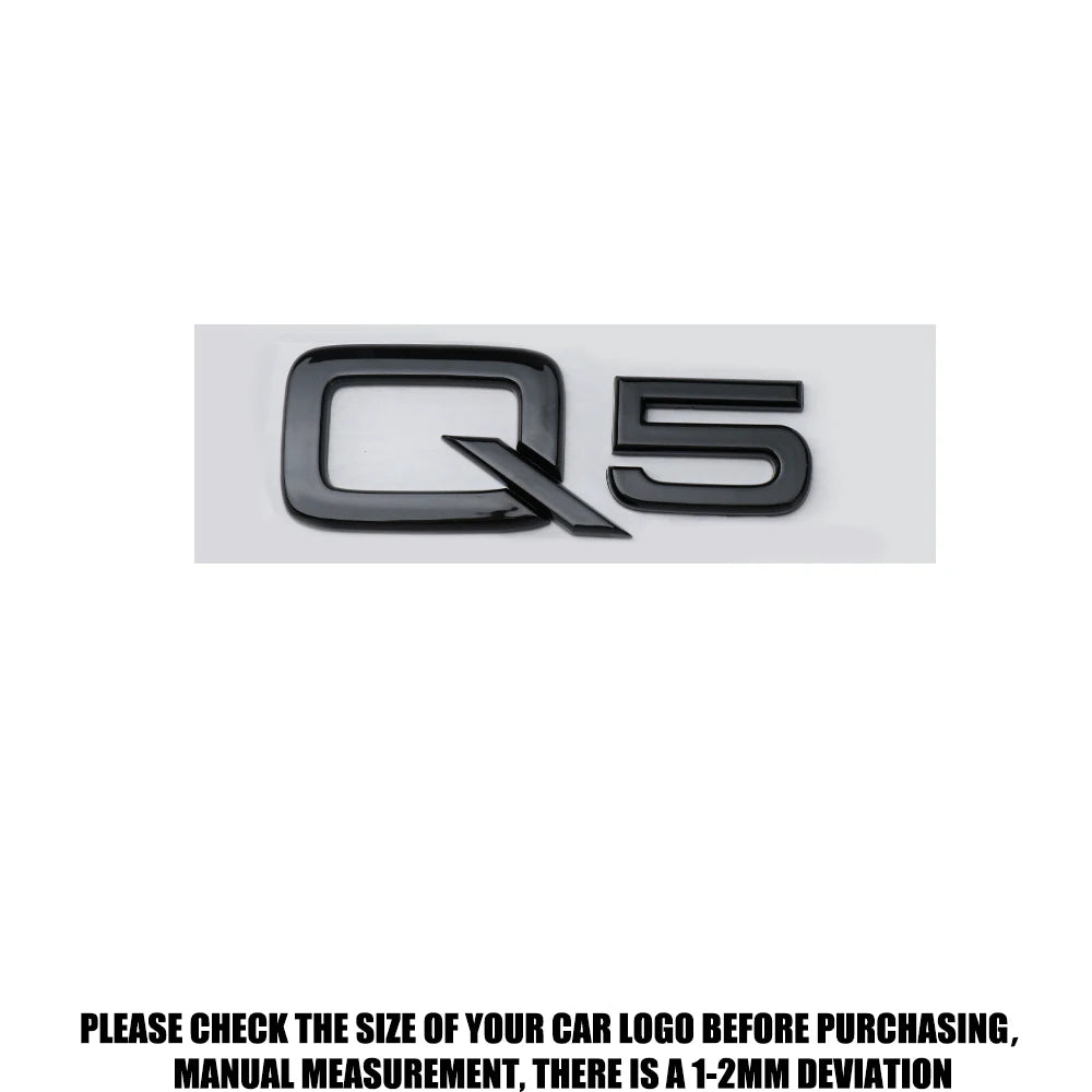 ABS Letter Badge Car Body Rear Trunk Sticker Decoration Accessories For Audi Q3 Q5 Q7 V6T A4 A1 A5 S5 A6 V6T S8 V8T Car Styling