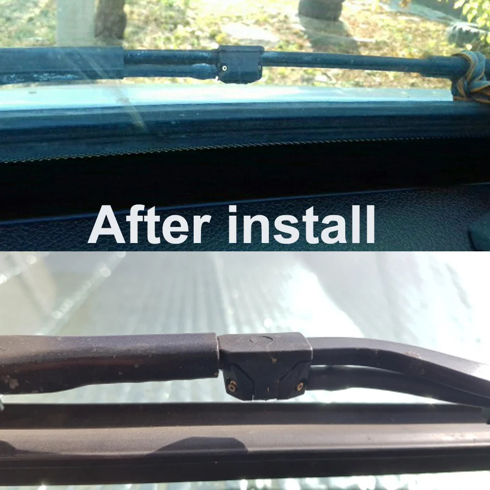 APKTNKA 2Pcs Universal Car Windscreen Washer Wiper Blade Water Spray Jets Nozzles Mounted Onto 8mm 9mm Arm Adjusted 4Way Upgrade