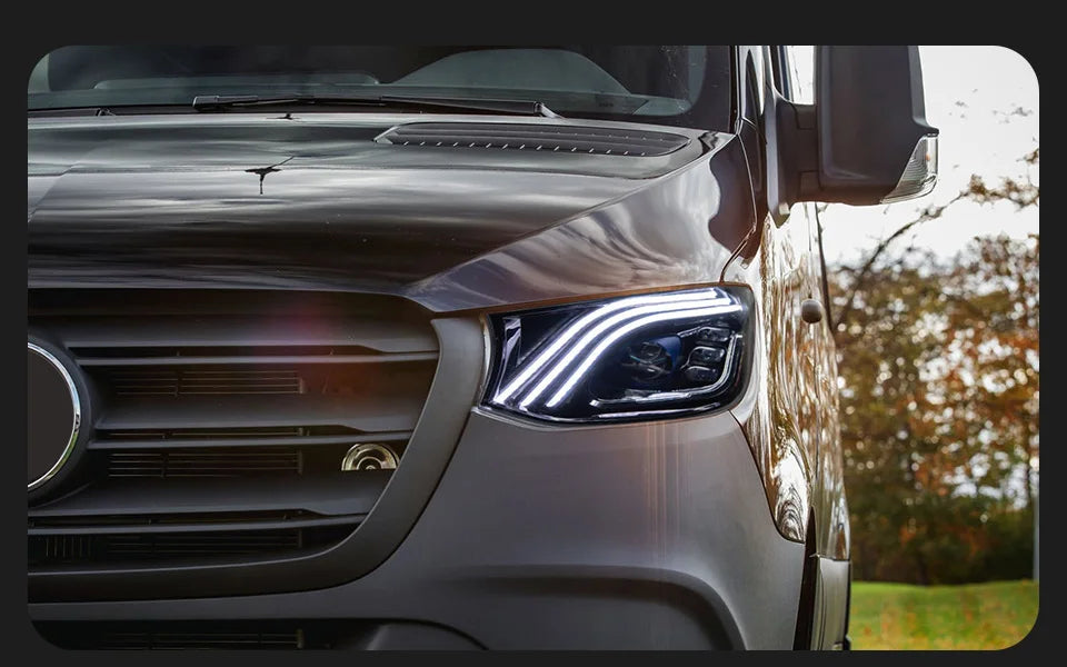 AKD Head Lamp for Benz Sprinter LED Headlight 2018-2023 Headlights Sprinter DRL Turn Signal High Beam Angel Eye Projector Lens