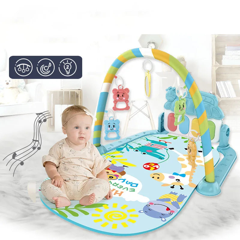 Baby Fitness Stand Toy Newborn 0 1 Year Old Baby Music Pedal Piano Fit NairoMarket