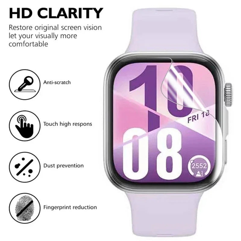 5 PCS Screen Protector For Huawei Watch Fit 4 Fit4 Pro Anti-scratch Clear TPU Hydrogel Film for Huawei Fit4 3 2 Accessories
