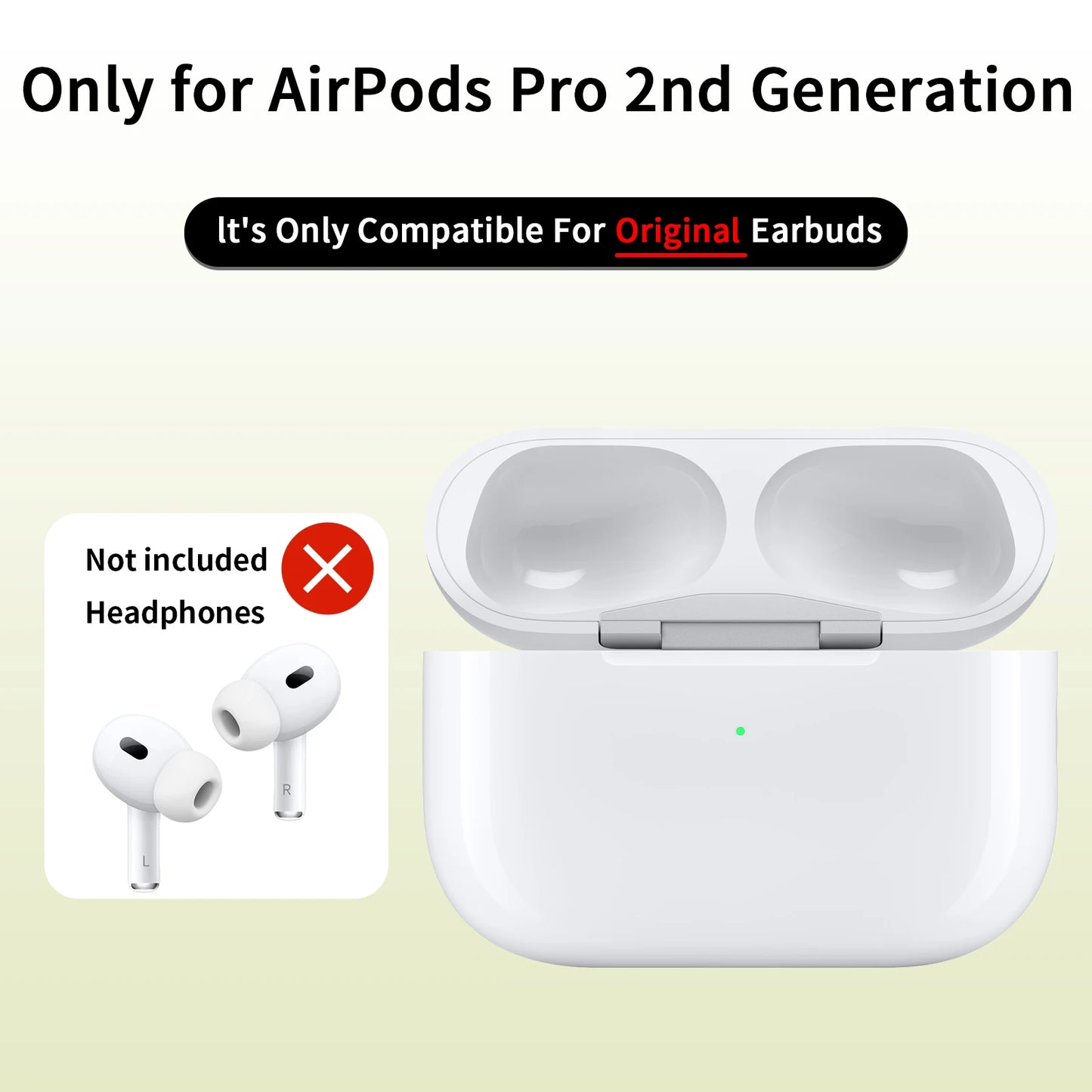 "Universal Replacement Charging Case Compatible with Apple AirPods 1/2 Official-Like F