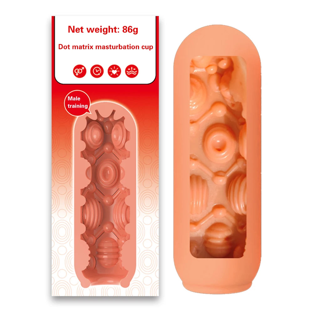 Male Portable Masturbator Cup Adult Sex Toys For Men Soft Vagina Anal Masturbator Sex Products For Men Mini Penis Trainer