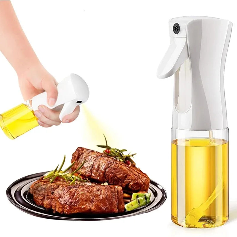 1PCS Black Transparent Kitchen Oil Bottle Cooking Oil Spray Olive Oil Bottle Fitness Barbecue Spray Oil Dispenser Household