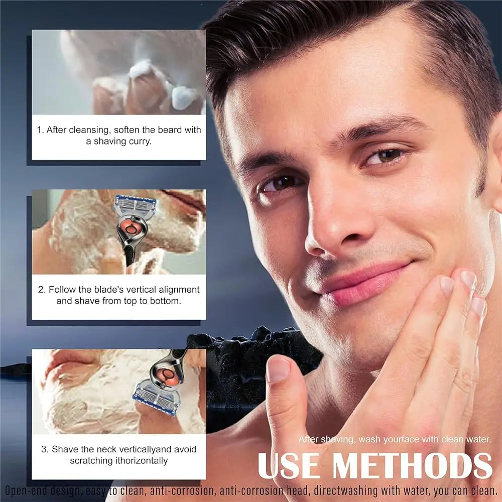 16pcs/Pack Razor Blade For Men Face Care Shaving Safety Sharkeen Cassette Trimmer Stainless Steel Blades