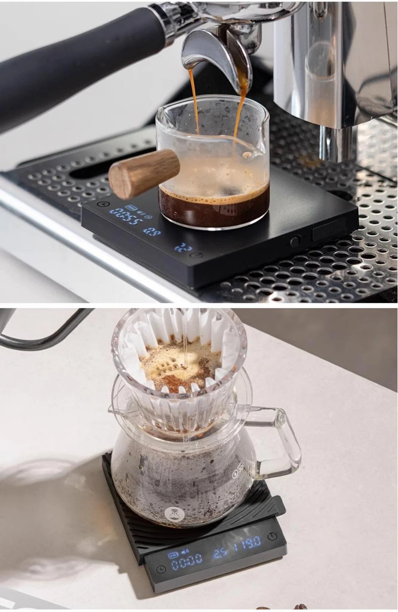 TIMEMORE Store Black Mirror Mini New Espresso Coffee Food Kitchen Scale With Time USB Light Weight Digital Scale