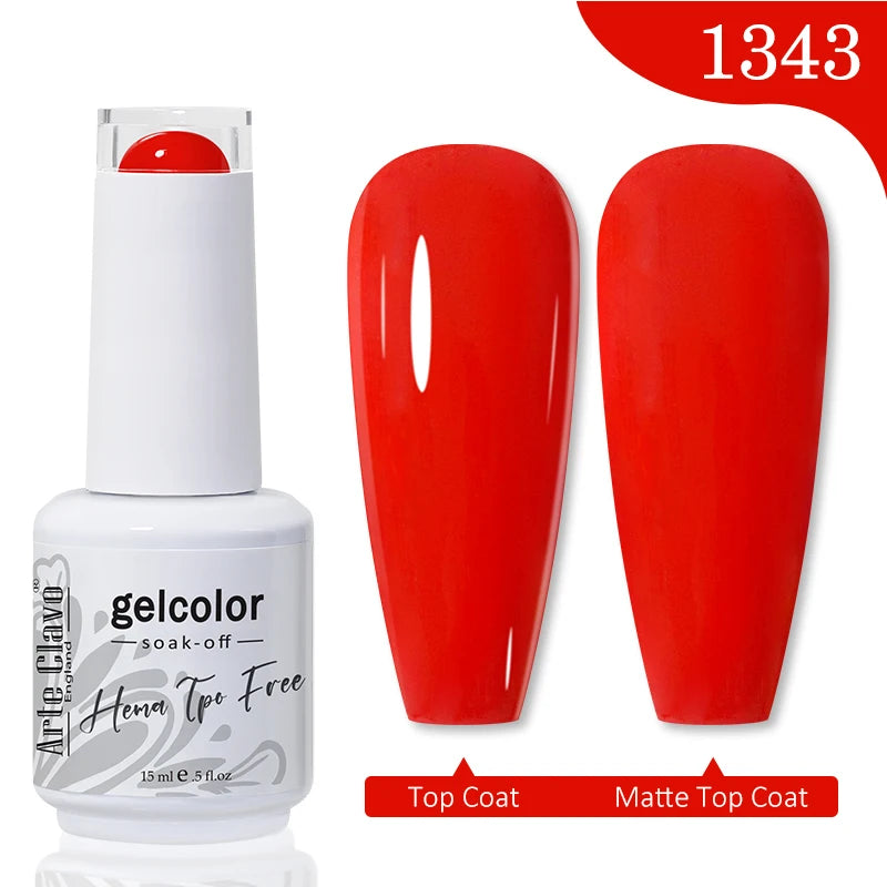 Arte Clavo HEMA TPO FREE Gel Nail Polish Jelly 15ml LED Nail Gel Hybrid Varnish Matt Top Base Coat Nail Art Gellak Primer