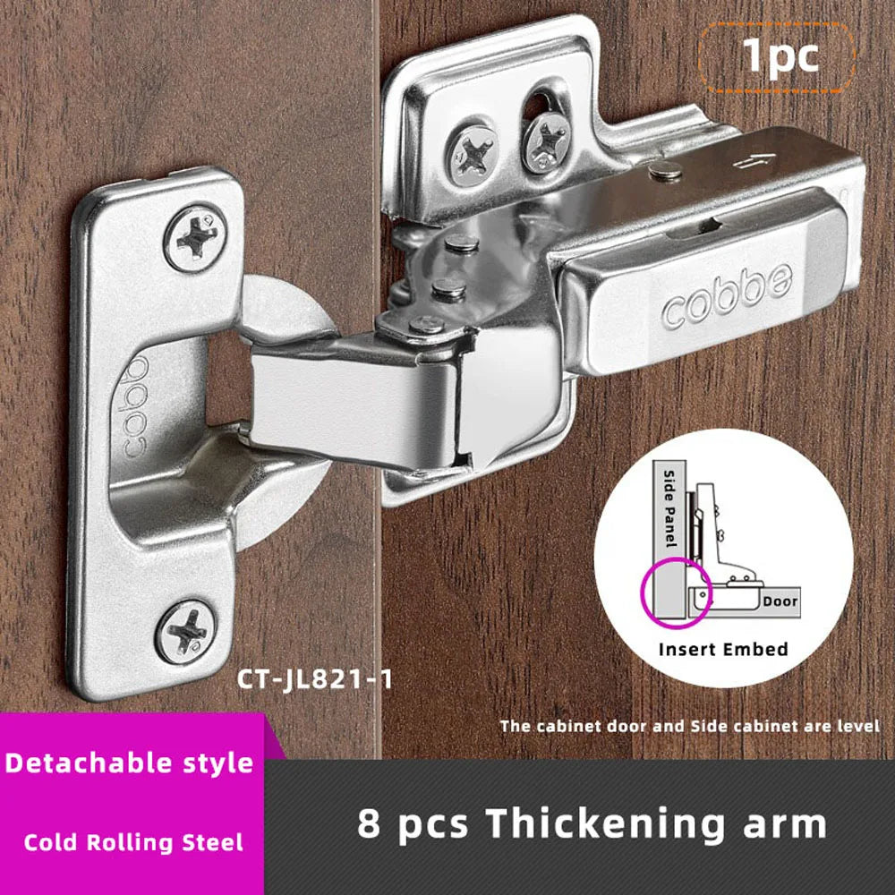1pc Furniture Cabinet Hinge Cold Roll Steel Door Hydraulic Hinges Damper Buffer Soft Close For Kitchen Furniture Hardware