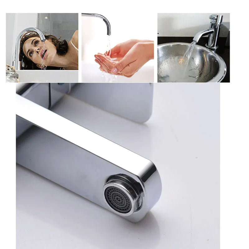 RETHME Gold faucet bathroom faucet metal stainless steel handle hot and cold mixer faucet square faucet beautiful bathroom