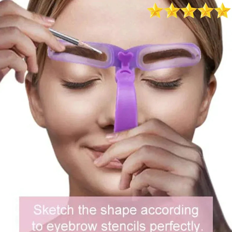 【Hot sales】Eyebrow Thrush Handheld Headwear Beginner Aid Three-dimensional Eyebrow Card