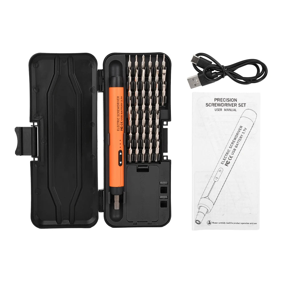 46 In 1 Electric Screwdriver Set Precision Power Tool Kit Rechargeable Wireless Mini Small Bits for Mobile Cell computer Repair